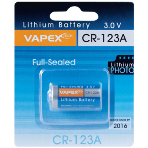Pila de litio CR123A 3 V (1300 mAh)