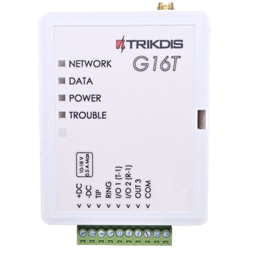Trikdis G16T 2G GSM comunicador inteligente (TIP-RING) Trikdis G16T 2G GSM comunicador inteligente (TIP-RING)