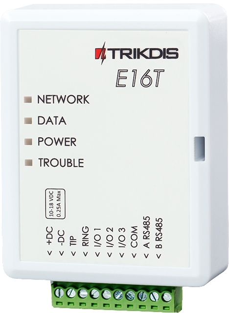 trikdis e16 ethernet comunicador - módulo ip e16 46